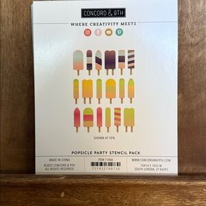 Concord & 9th Popsicle Party Stencil Pack